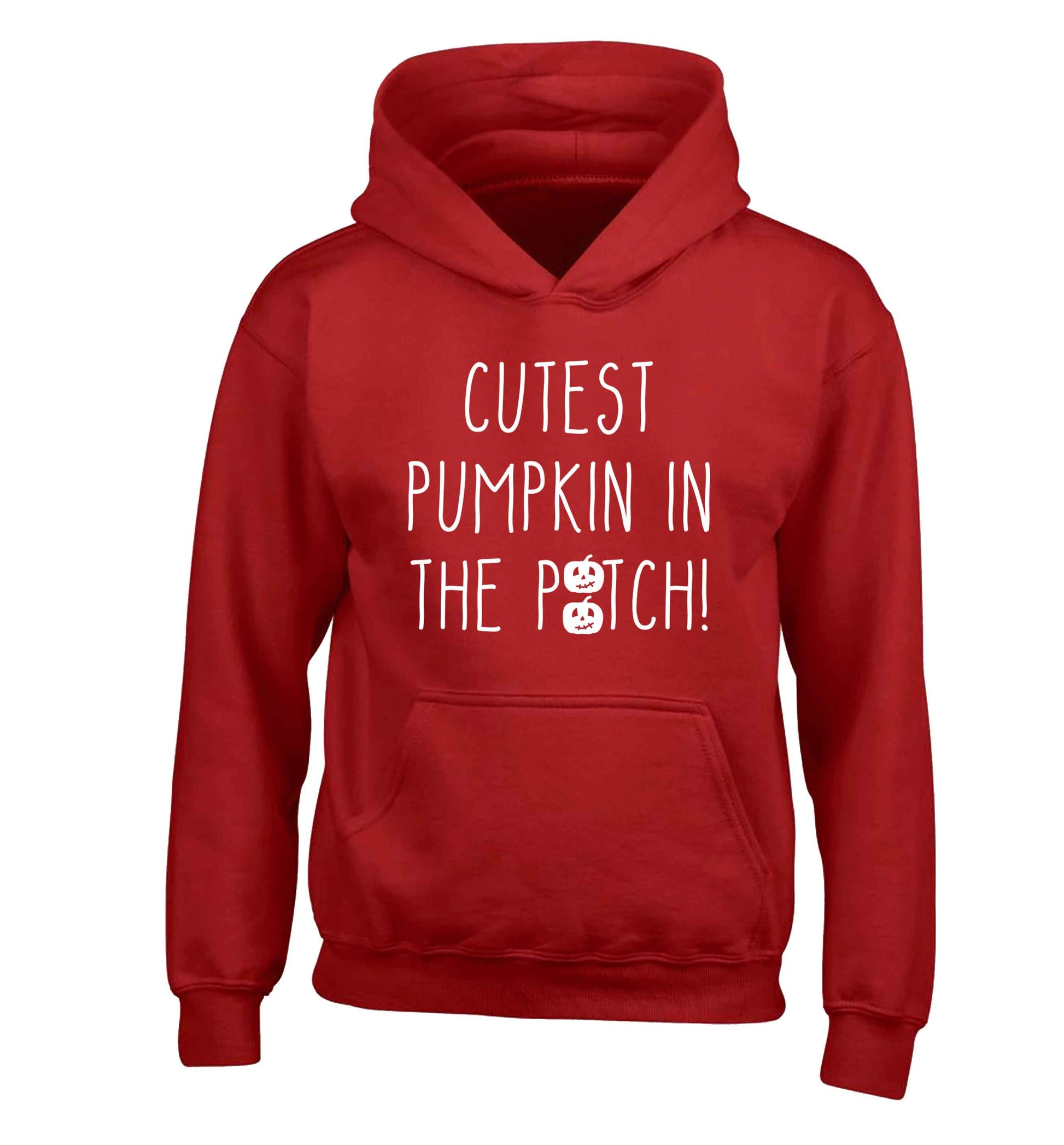 Calm Pumpkin Season children's red hoodie 12-13 Years