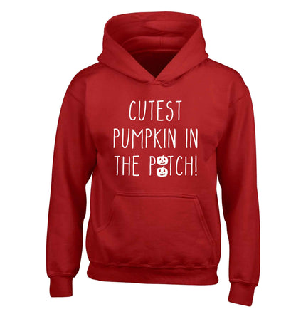 Calm Pumpkin Season children's red hoodie 12-13 Years