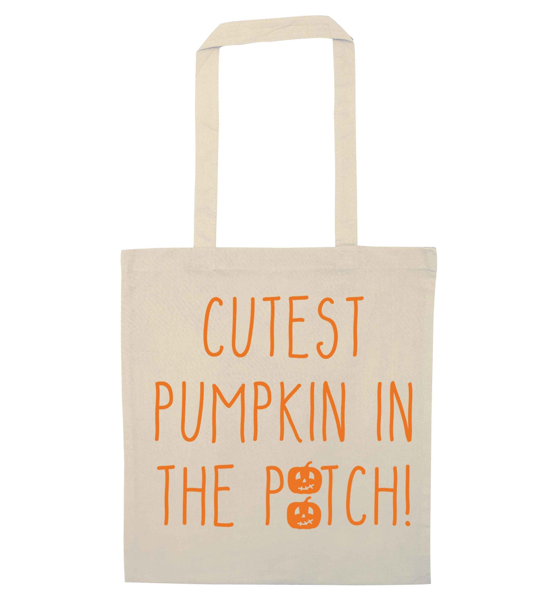 Calm Pumpkin Season natural tote bag