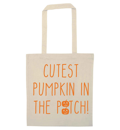 Calm Pumpkin Season natural tote bag