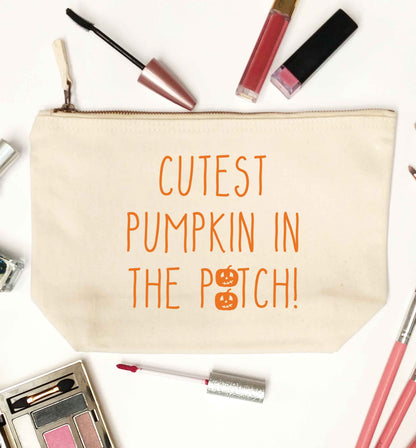 Calm Pumpkin Season natural makeup bag