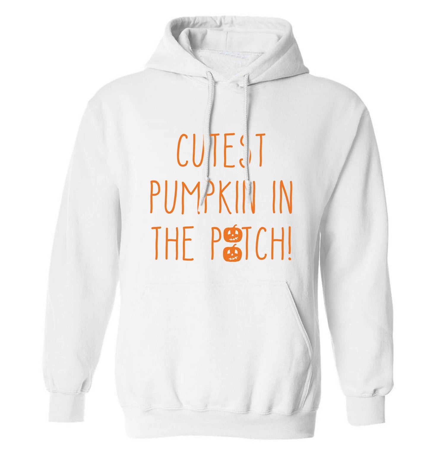 Calm Pumpkin Season adults unisex white hoodie 2XL