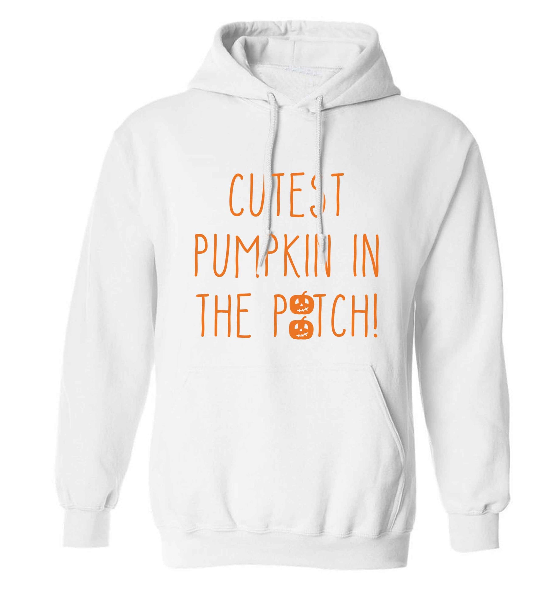Calm Pumpkin Season adults unisex white hoodie 2XL