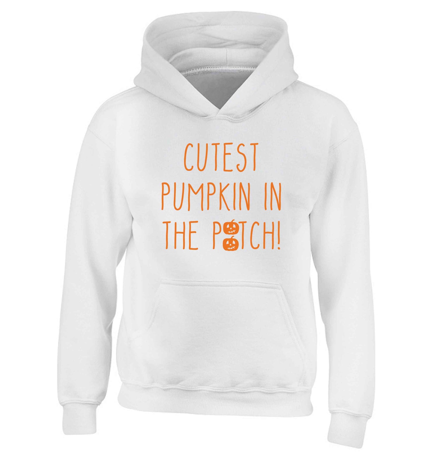 Calm Pumpkin Season children's white hoodie 12-13 Years