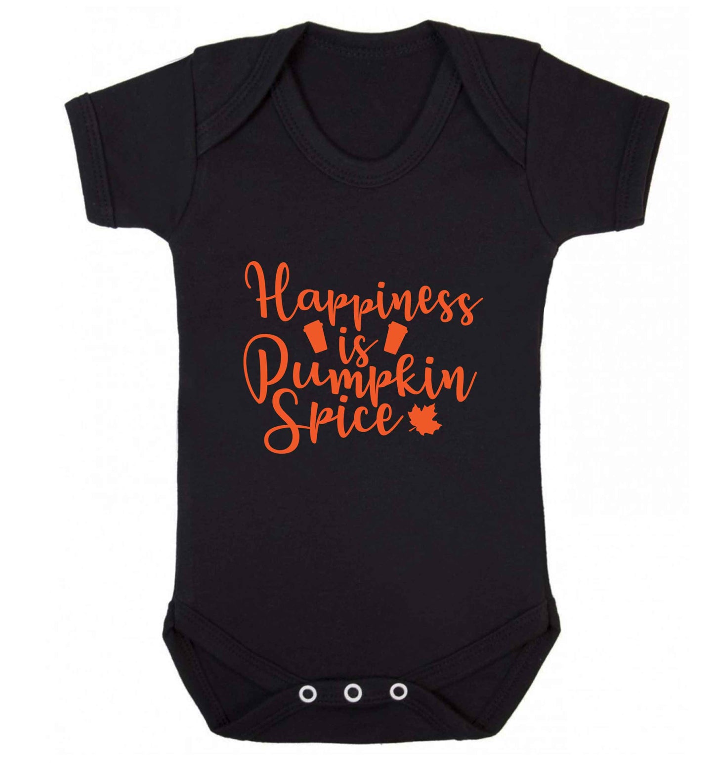 Happiness Pumpkin Spice baby vest black 18-24 months