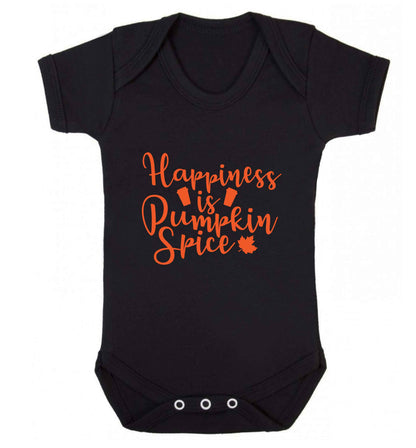 Happiness Pumpkin Spice baby vest black 18-24 months