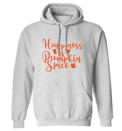 Happiness Pumpkin Spice adults unisex grey hoodie 2XL