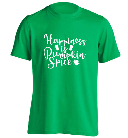 Happiness Pumpkin Spice adults unisex green Tshirt 2XL