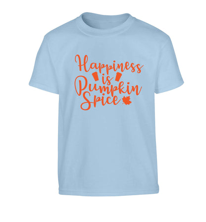 Happiness Pumpkin Spice Children's light blue Tshirt 12-13 Years