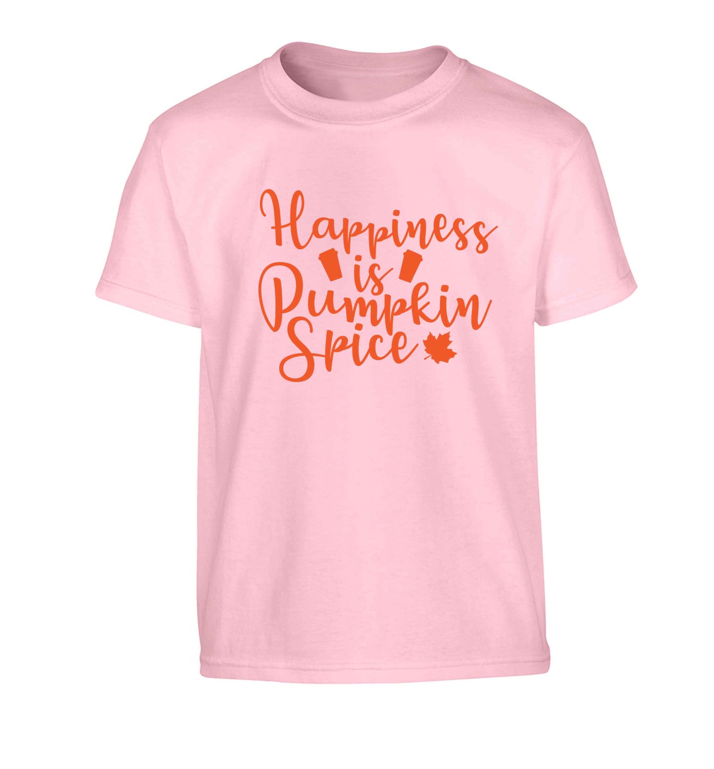 Happiness Pumpkin Spice Children's light pink Tshirt 12-13 Years