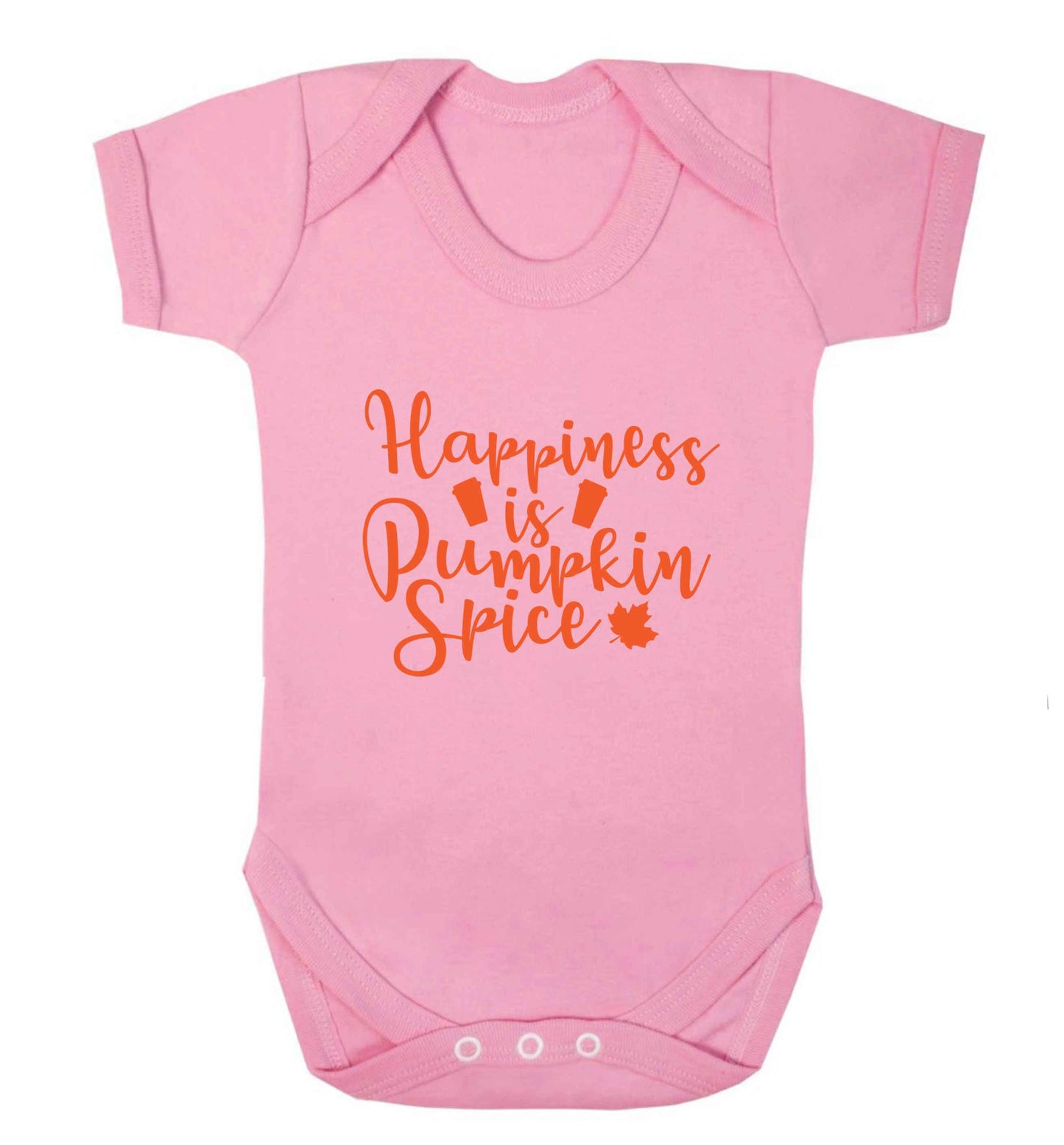 Happiness Pumpkin Spice baby vest pale pink 18-24 months