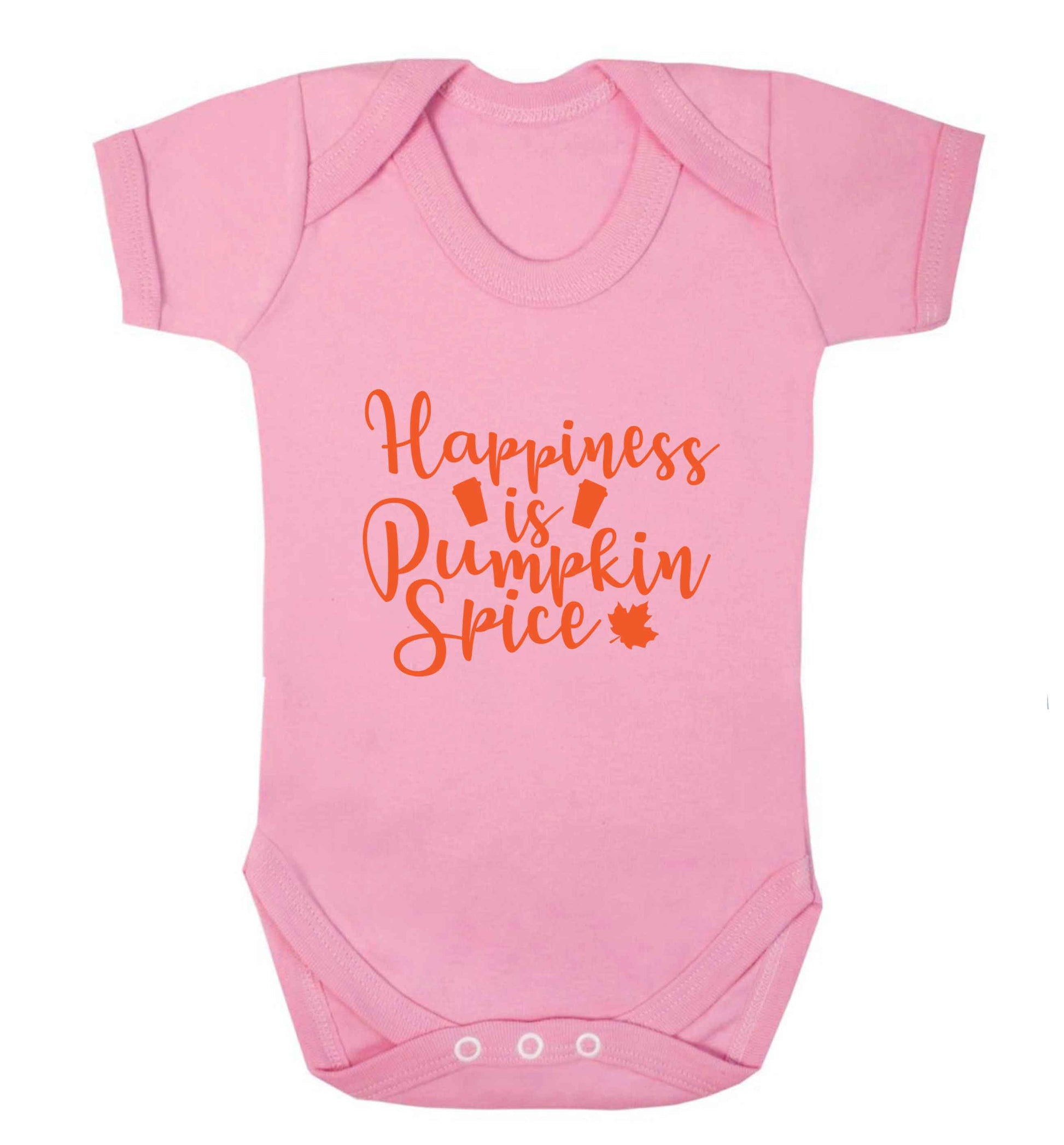 Happiness Pumpkin Spice baby vest pale pink 18-24 months