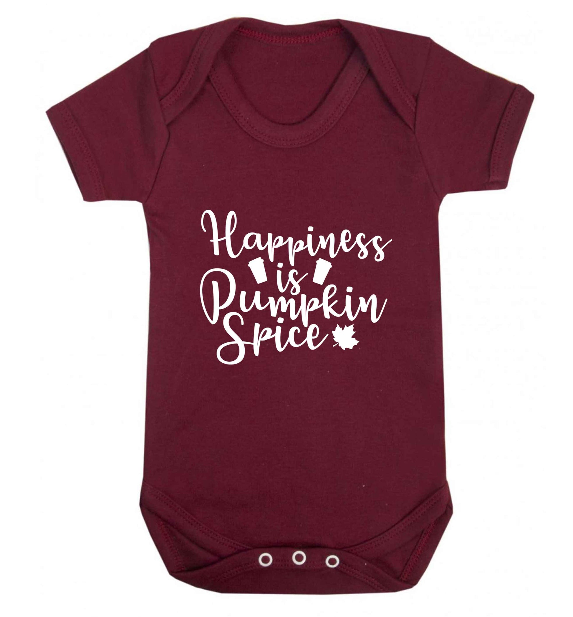 Happiness Pumpkin Spice baby vest maroon 18-24 months