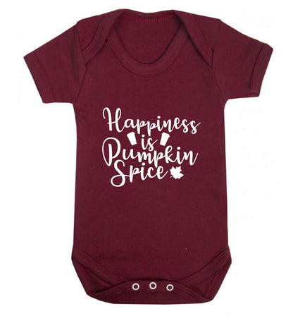 Happiness Pumpkin Spice baby vest maroon 18-24 months