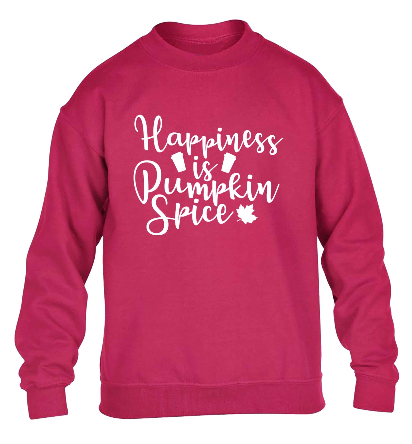 Happiness Pumpkin Spice children's pink sweater 12-13 Years