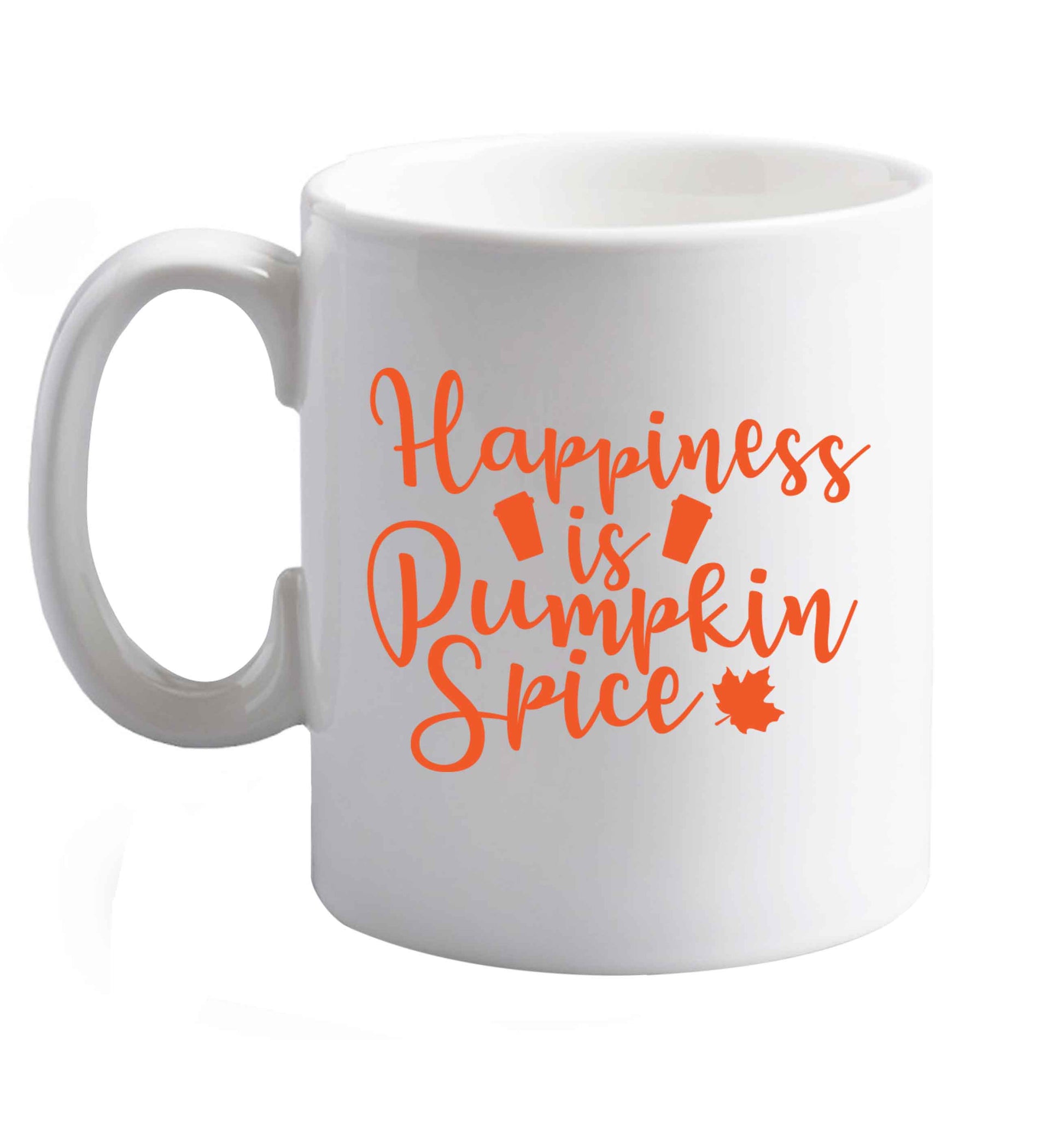 10 oz Favourite Type Pan Pancake ceramic mug right handed