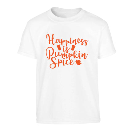 Happiness Pumpkin Spice Children's white Tshirt 12-13 Years