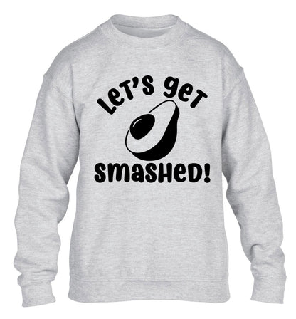 Let's get smashed children's grey sweater 12-14 Years