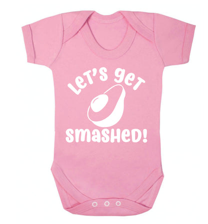 Let's get smashed Baby Vest pale pink 18-24 months