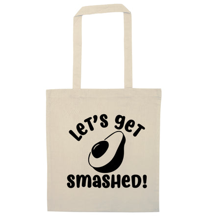 Let's get smashed natural tote bag