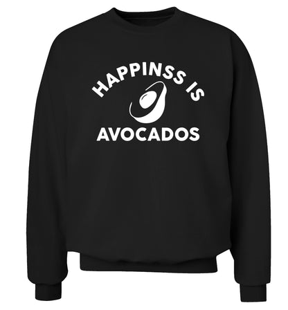 Happiness is avocados Adult's unisex black Sweater 2XL