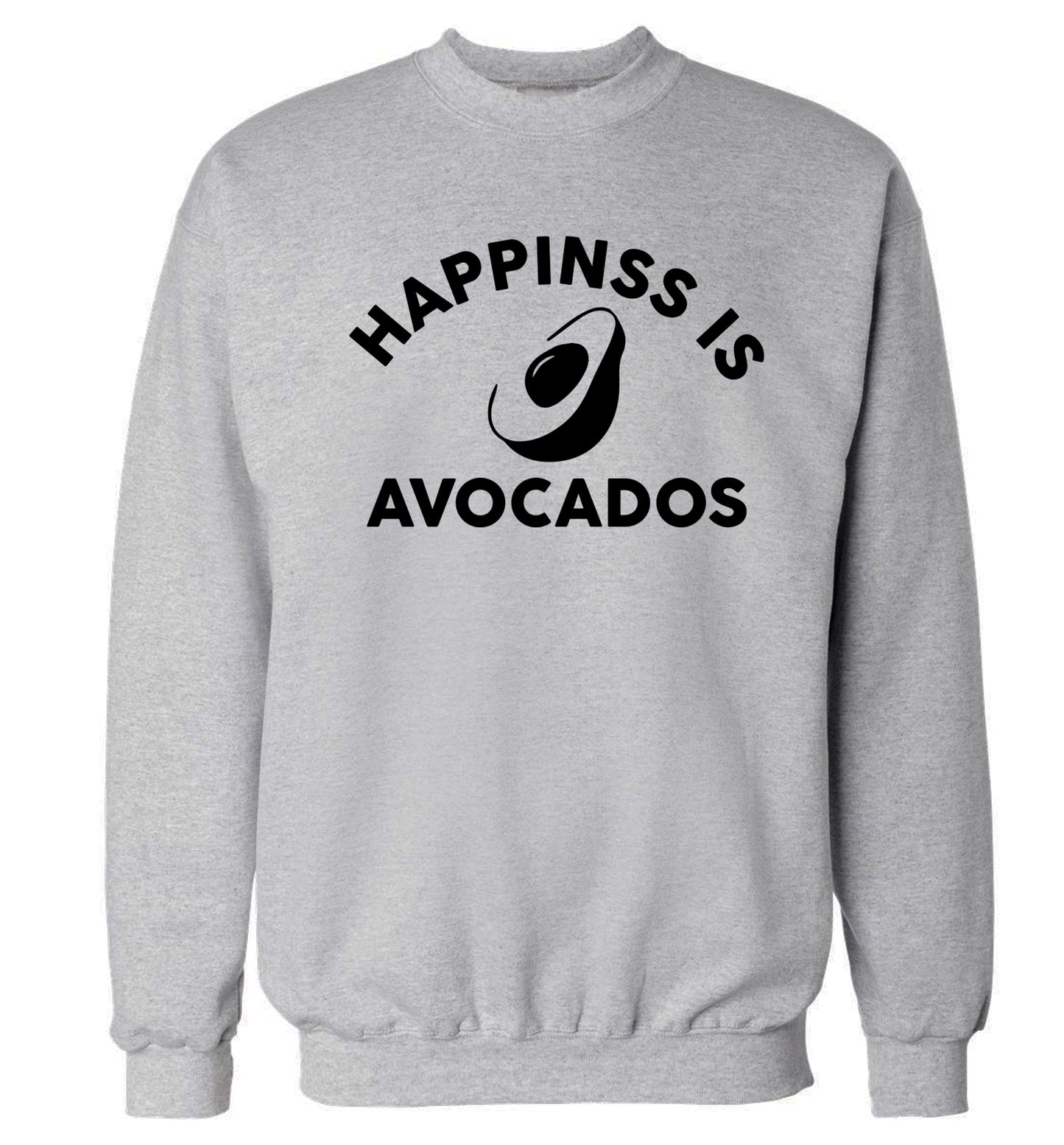 Happiness is avocados Adult's unisex grey Sweater 2XL
