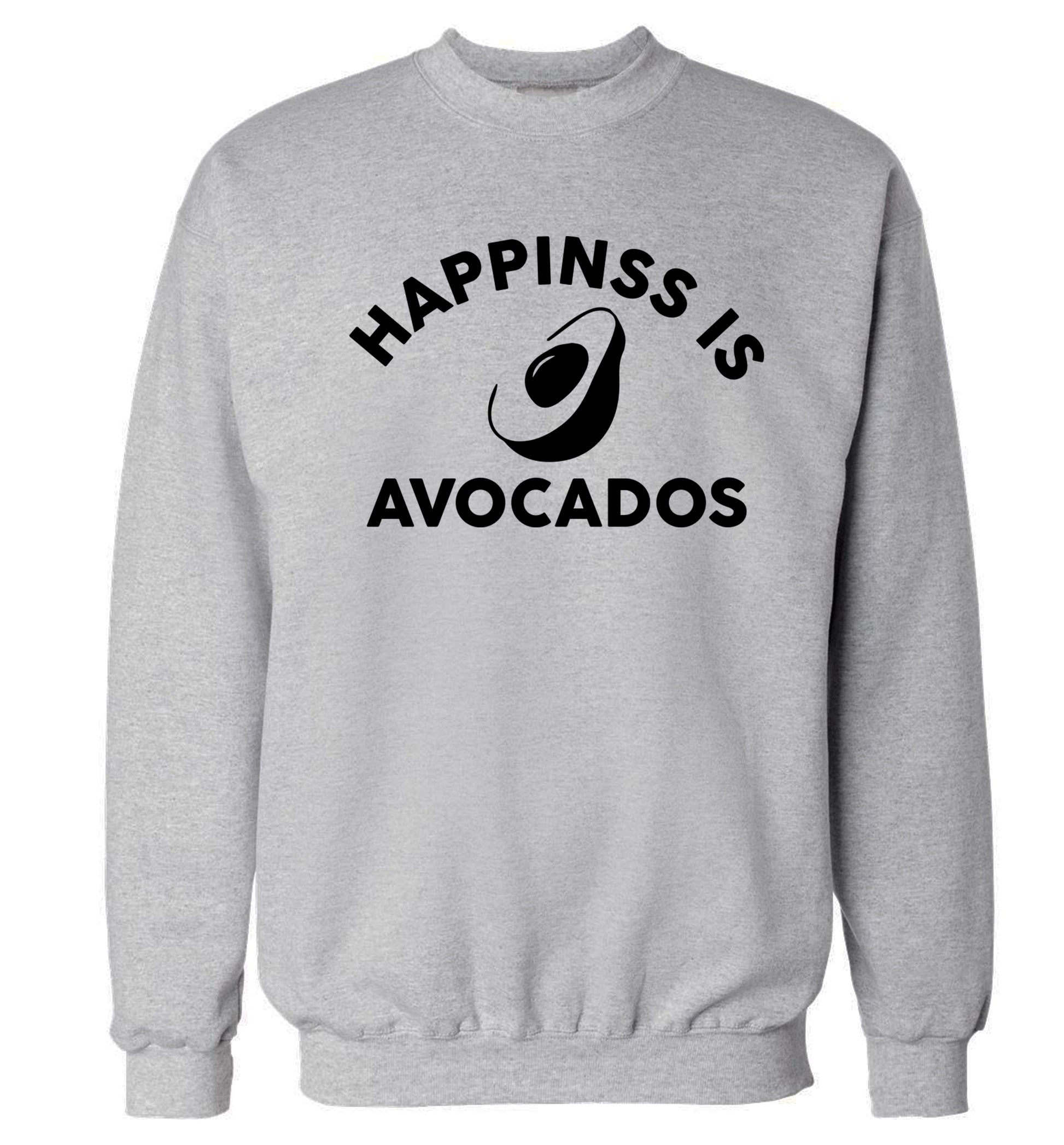 Happiness is avocados Adult's unisex grey Sweater 2XL