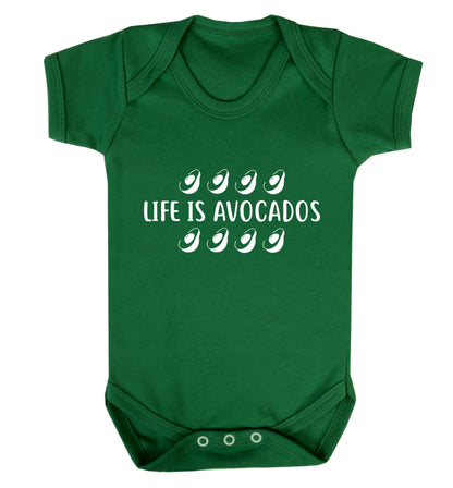 Life is avocados Baby Vest green 18-24 months