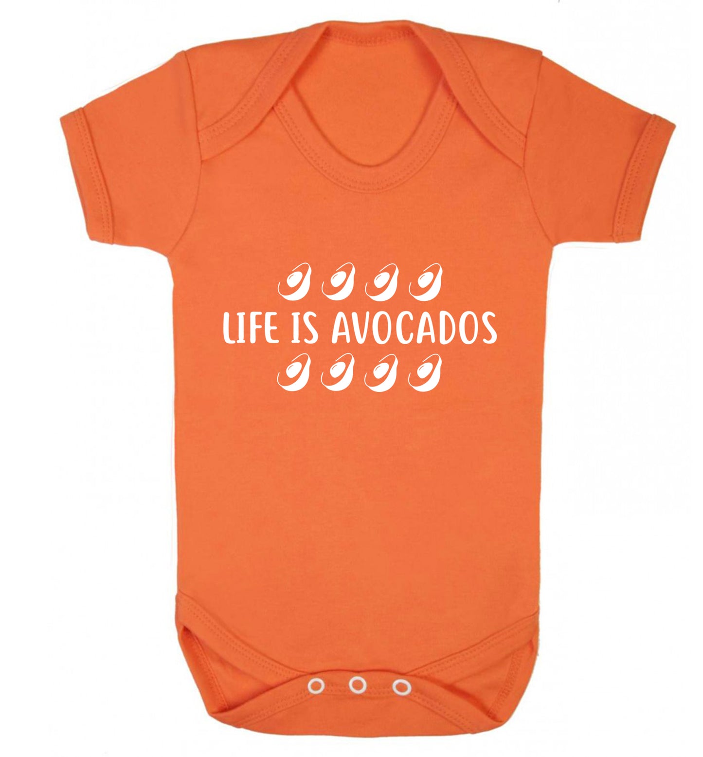 Life is avocados Baby Vest orange 18-24 months