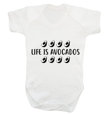 Life is avocados Baby Vest white 18-24 months