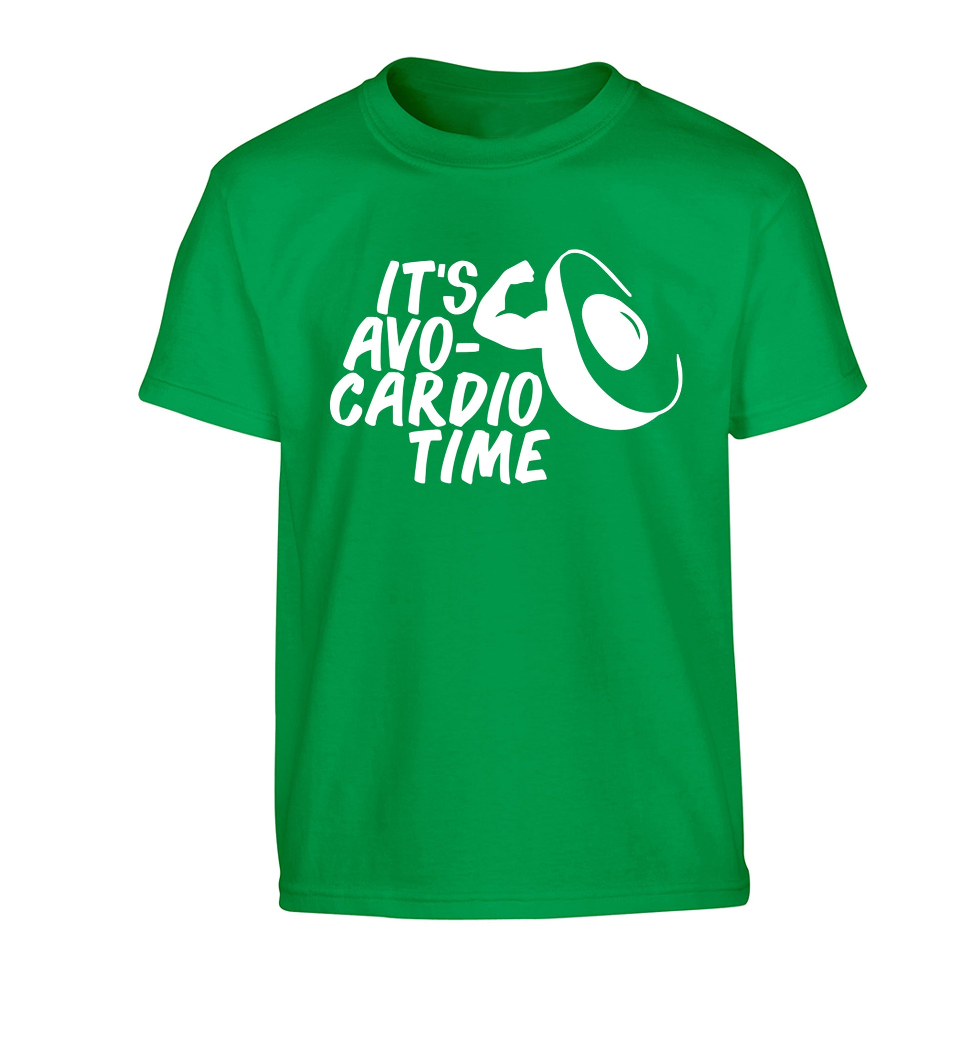 It's avo-cardio time Children's green Tshirt 12-14 Years