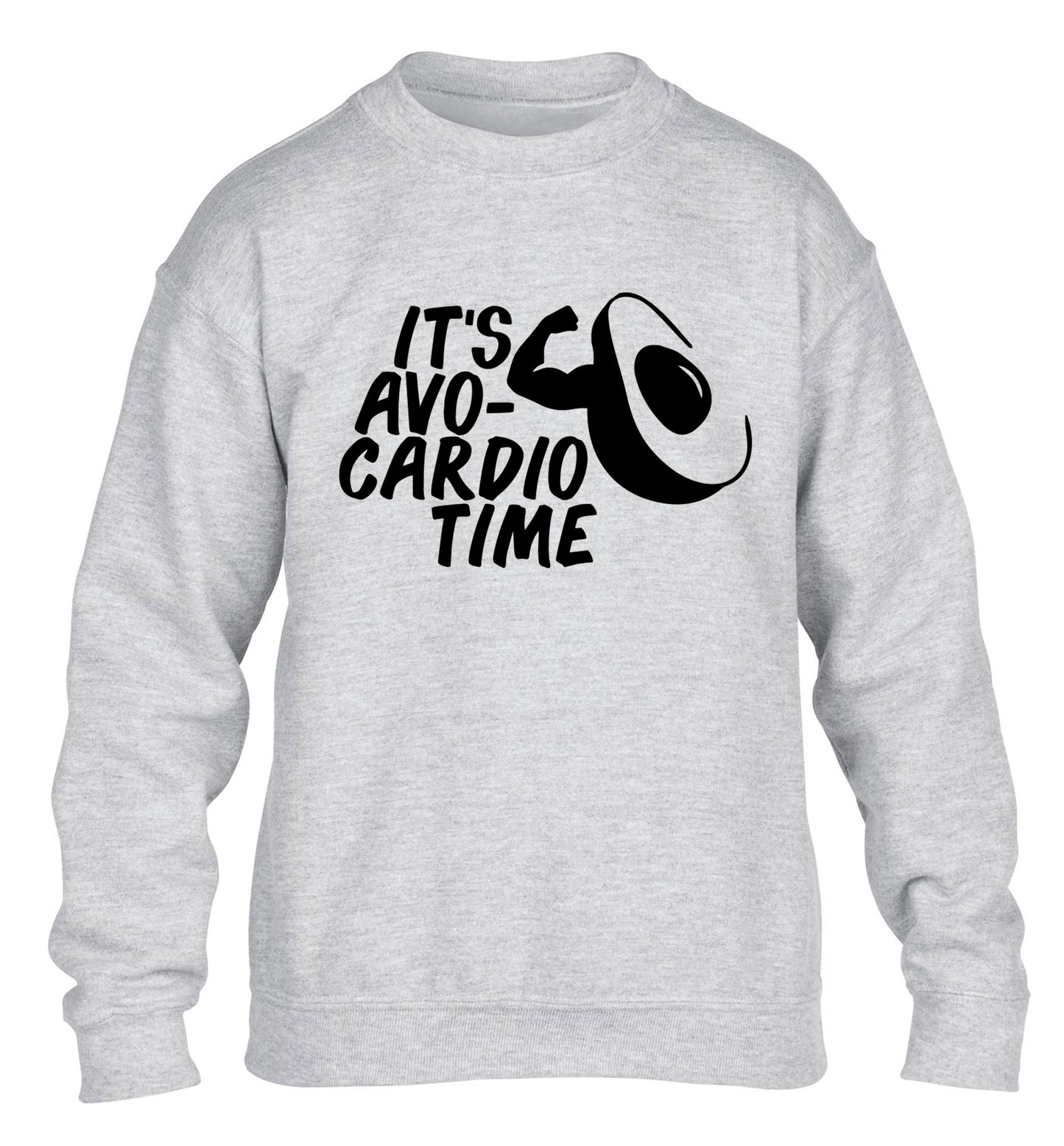 It's avo-cardio time children's grey sweater 12-14 Years