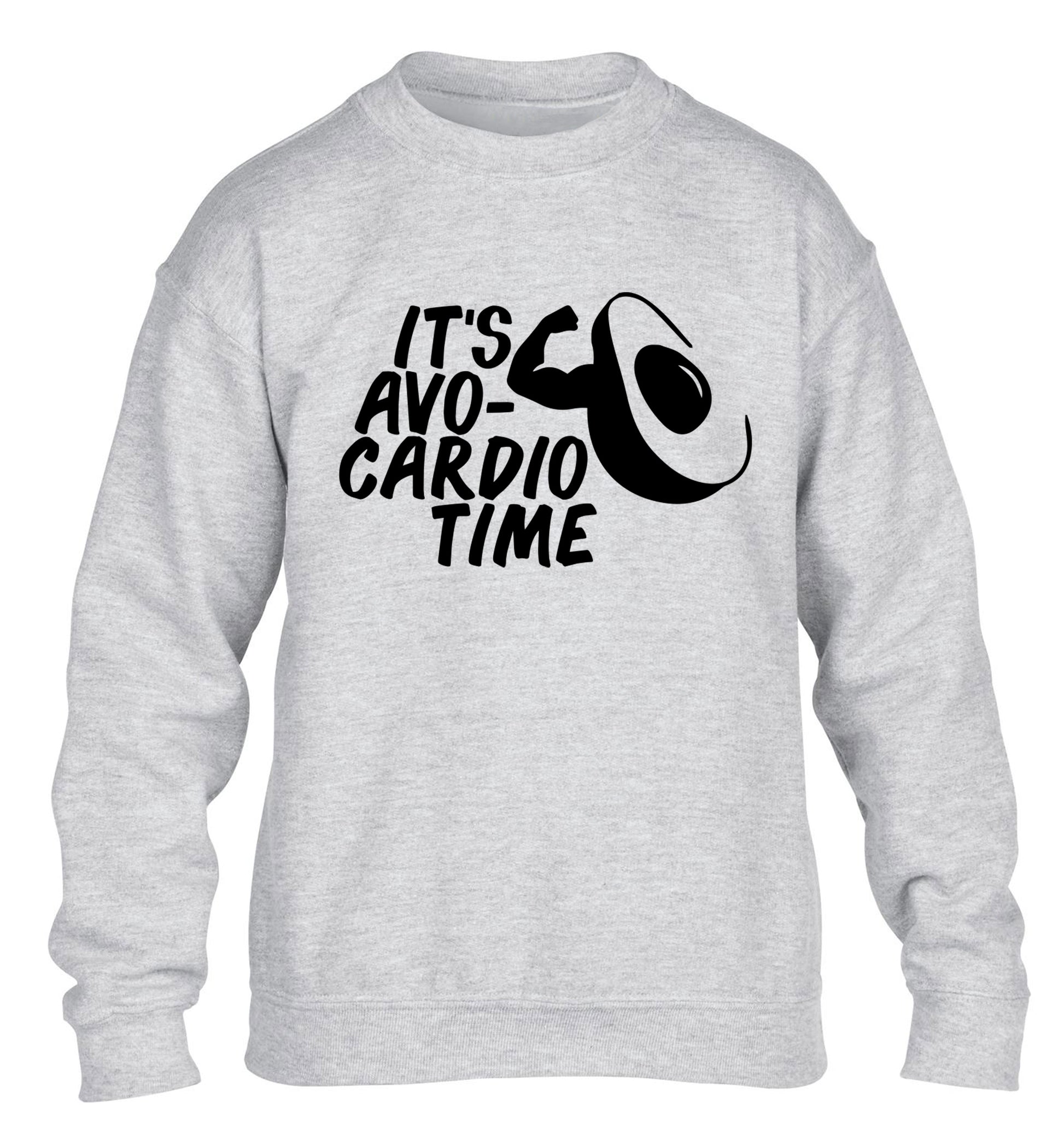 It's avo-cardio time children's grey sweater 12-14 Years