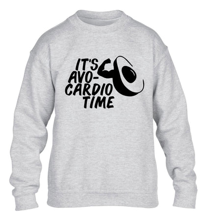 It's avo-cardio time children's grey sweater 12-14 Years