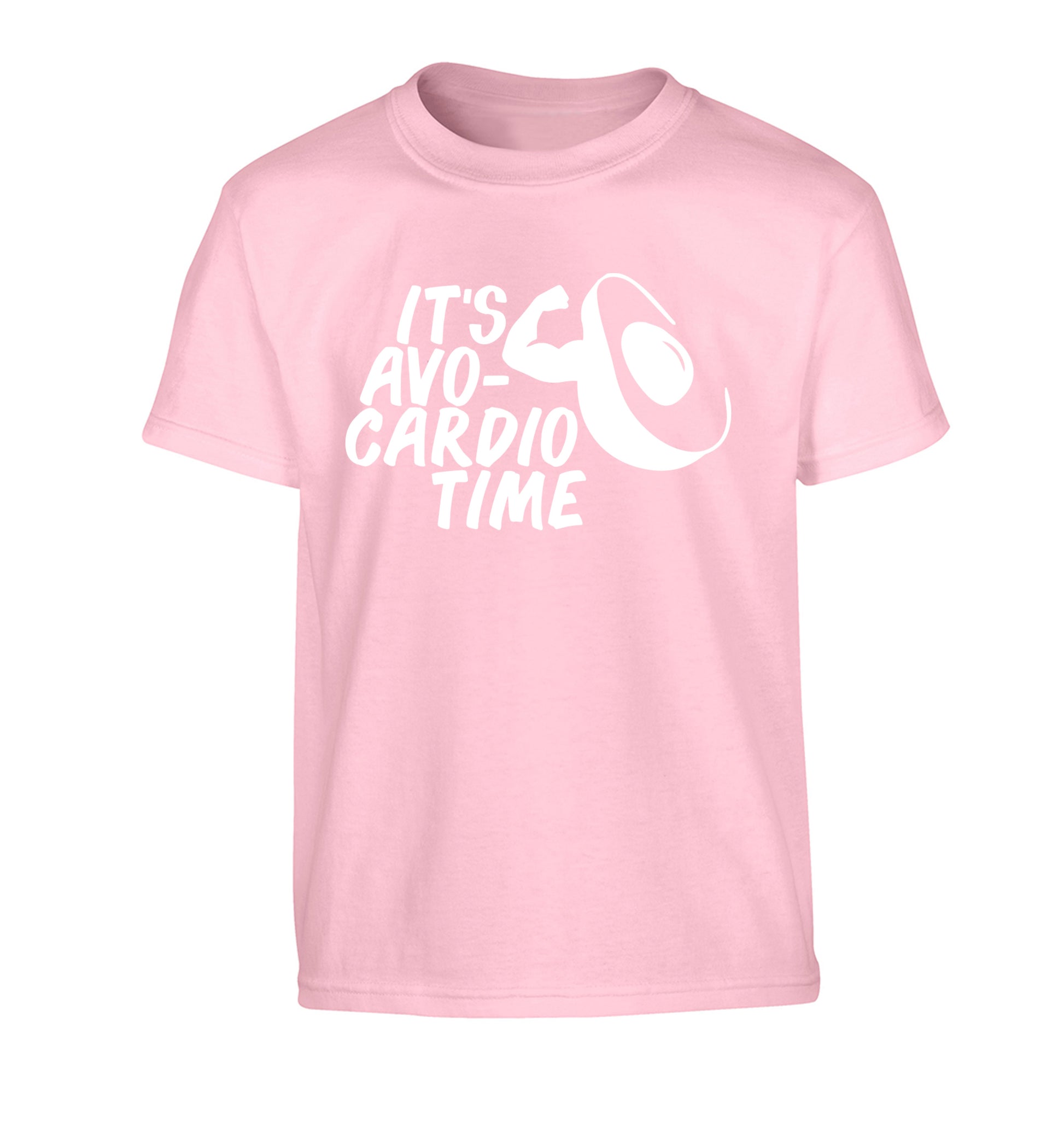 It's avo-cardio time Children's light pink Tshirt 12-14 Years