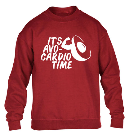 It's avo-cardio time children's grey sweater 12-14 Years