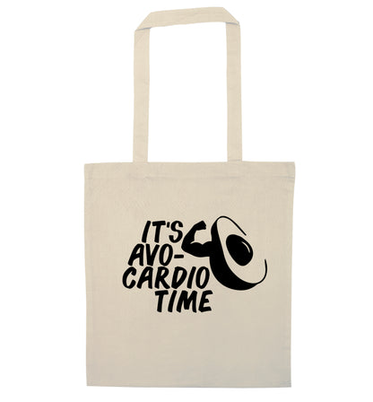 It's avo-cardio time natural tote bag