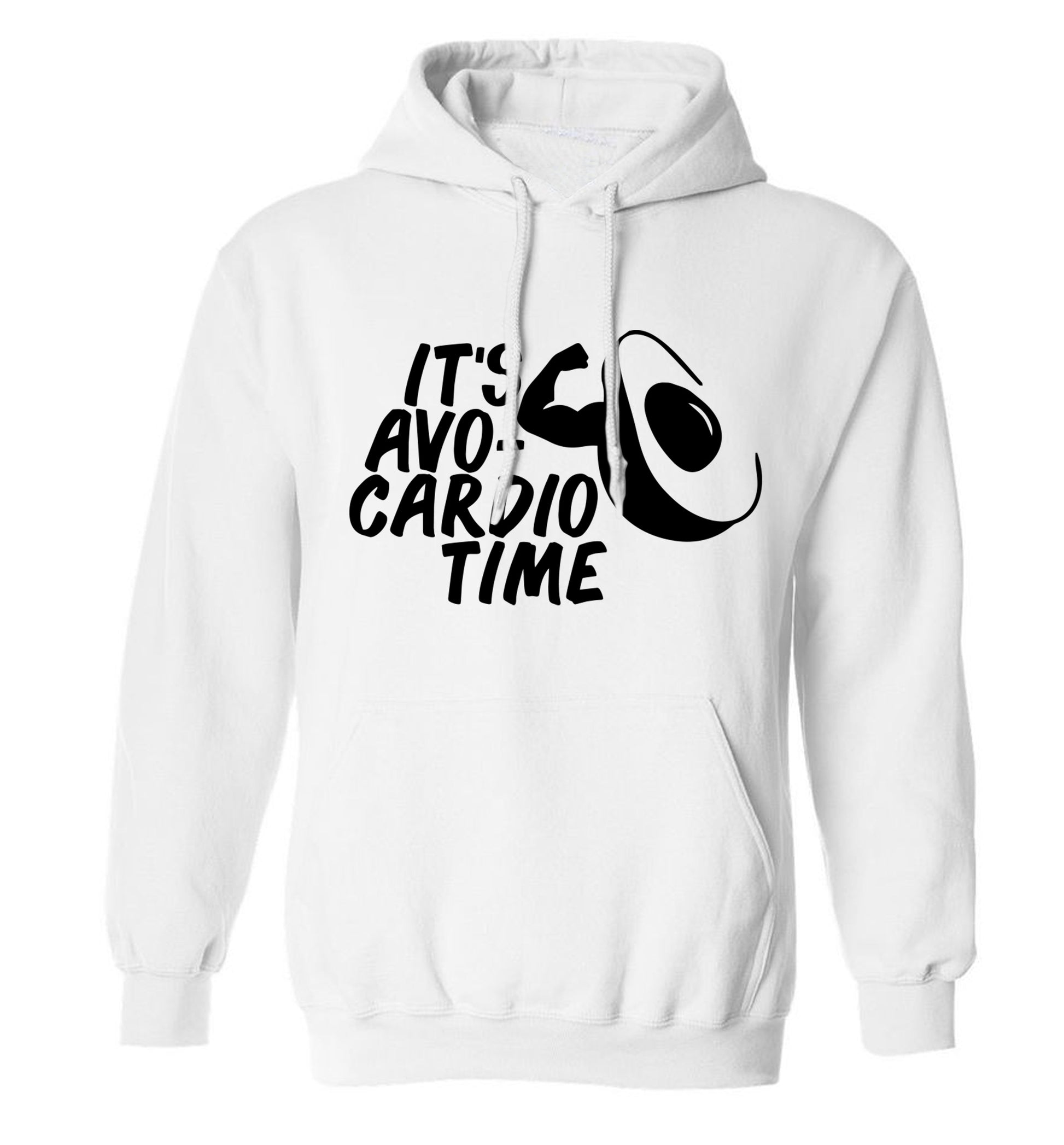 It's avo-cardio time adults unisex white hoodie 2XL