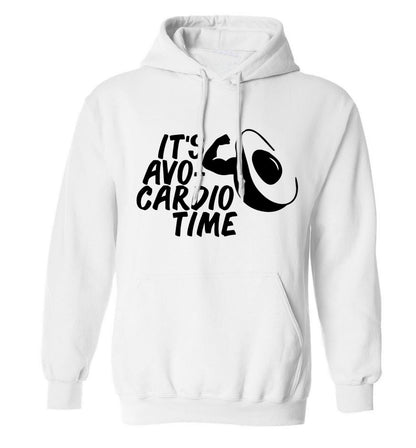It's avo-cardio time adults unisex white hoodie 2XL