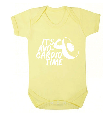 It's avo-cardio time Baby Vest pale yellow 18-24 months