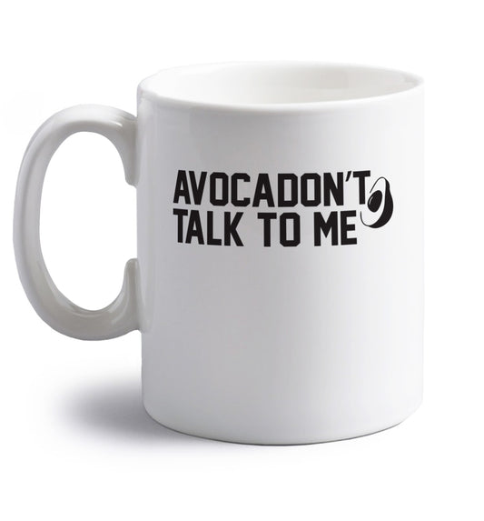 Cardino right handed white ceramic mug 