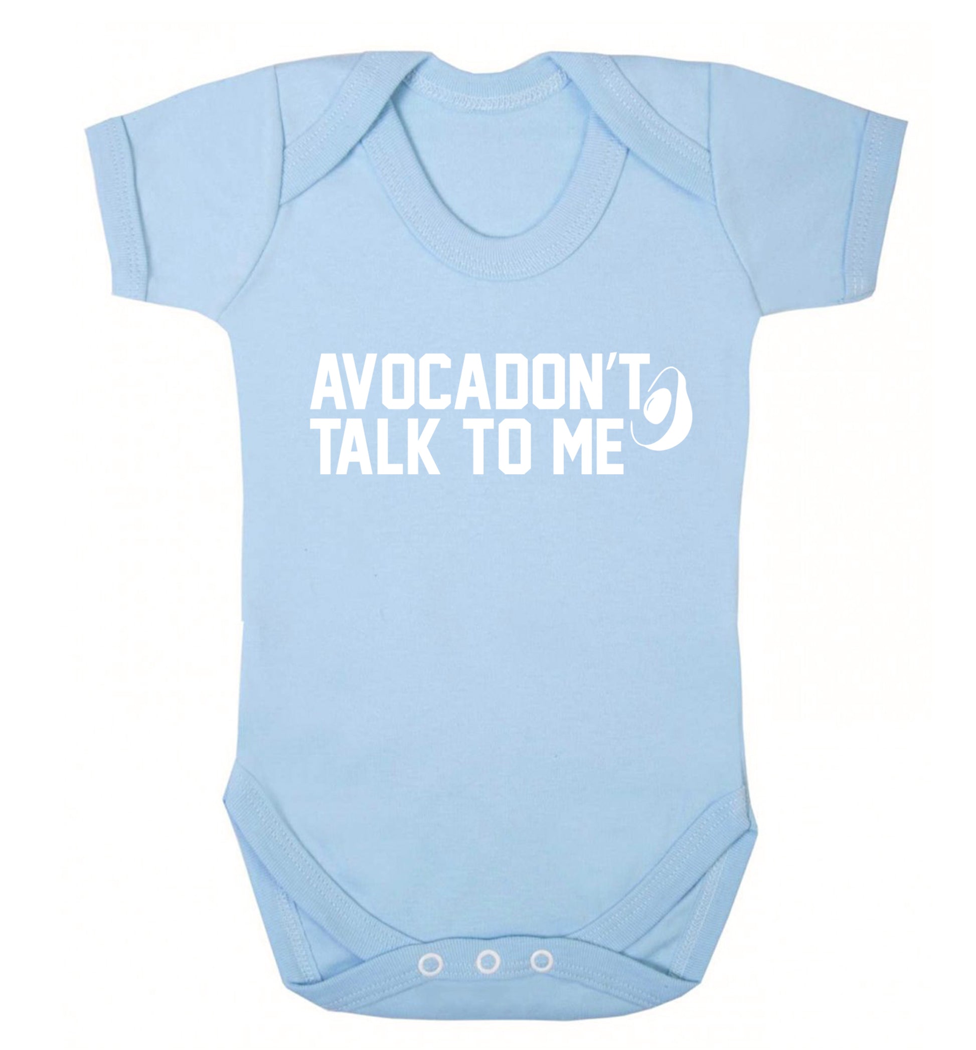 Avocadon't talk to me Baby Vest pale blue 18-24 months