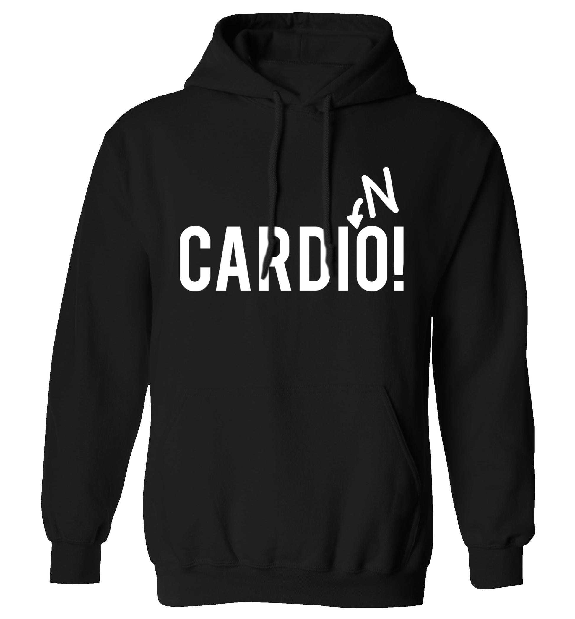 Cardino adults unisex black hoodie 2XL