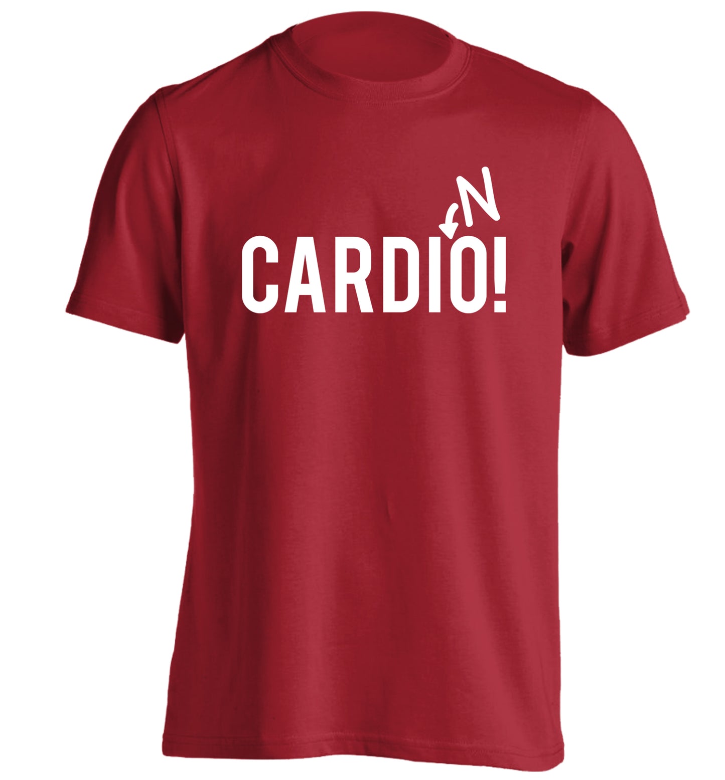 Cardino adults unisex red Tshirt 2XL