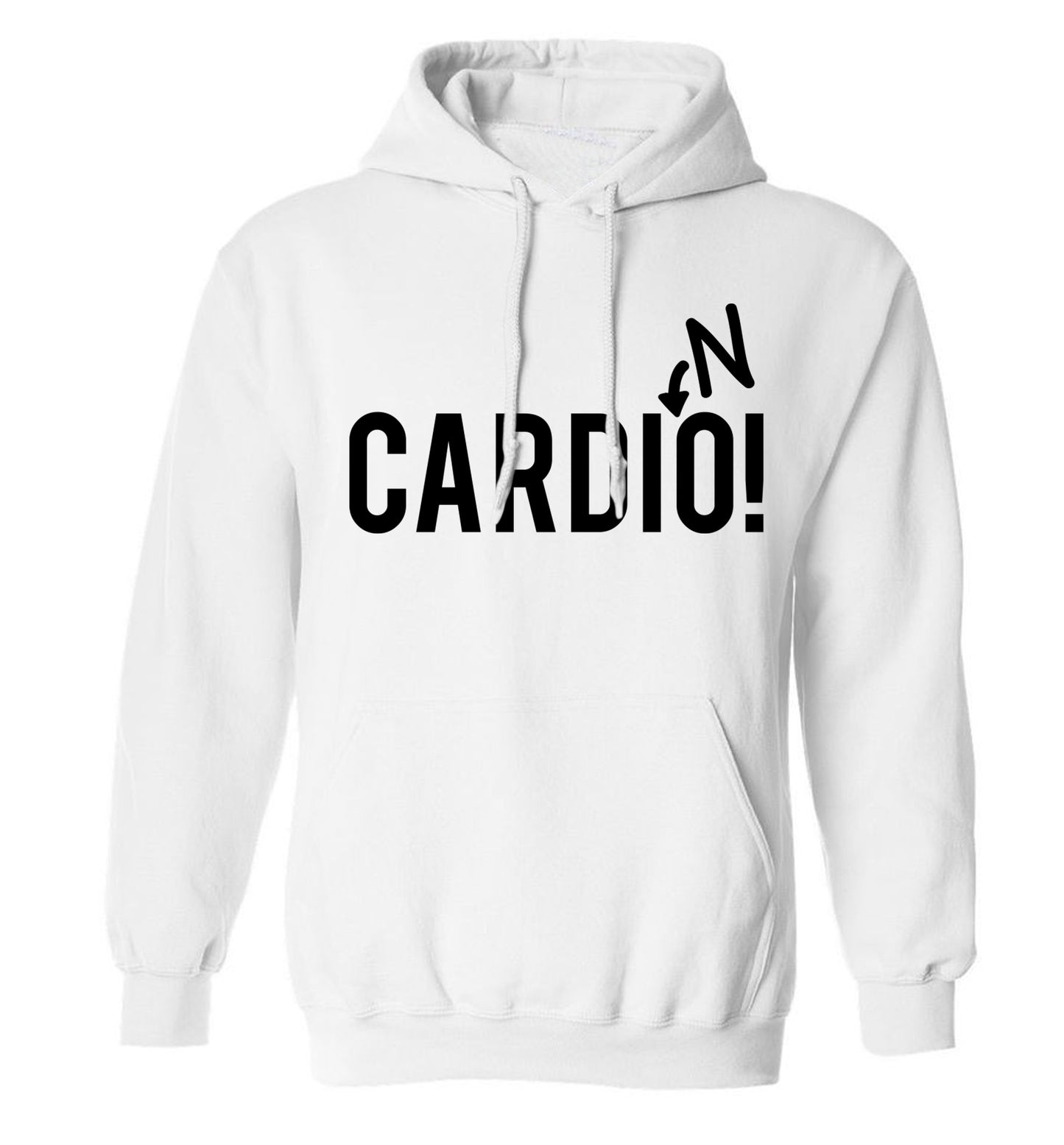 Cardino adults unisex white hoodie 2XL