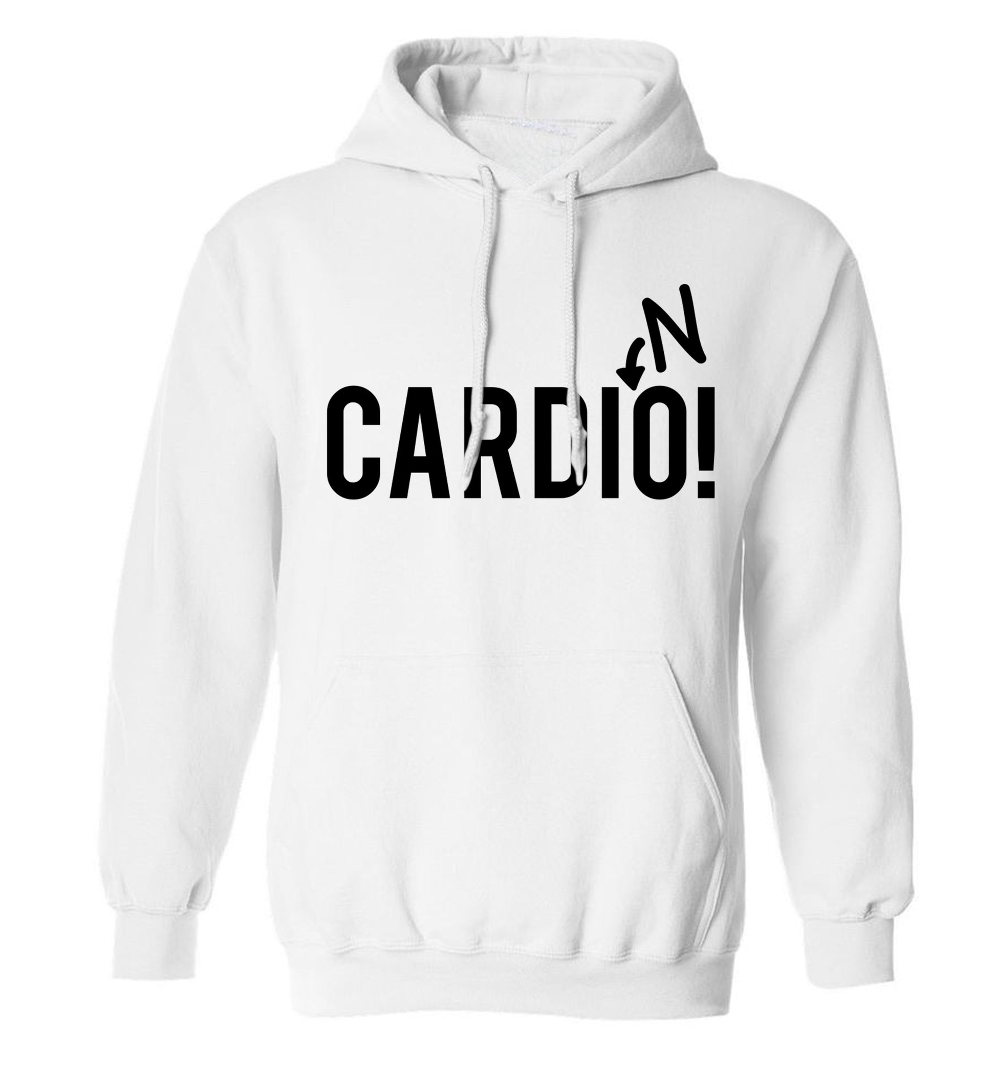Cardino adults unisex white hoodie 2XL