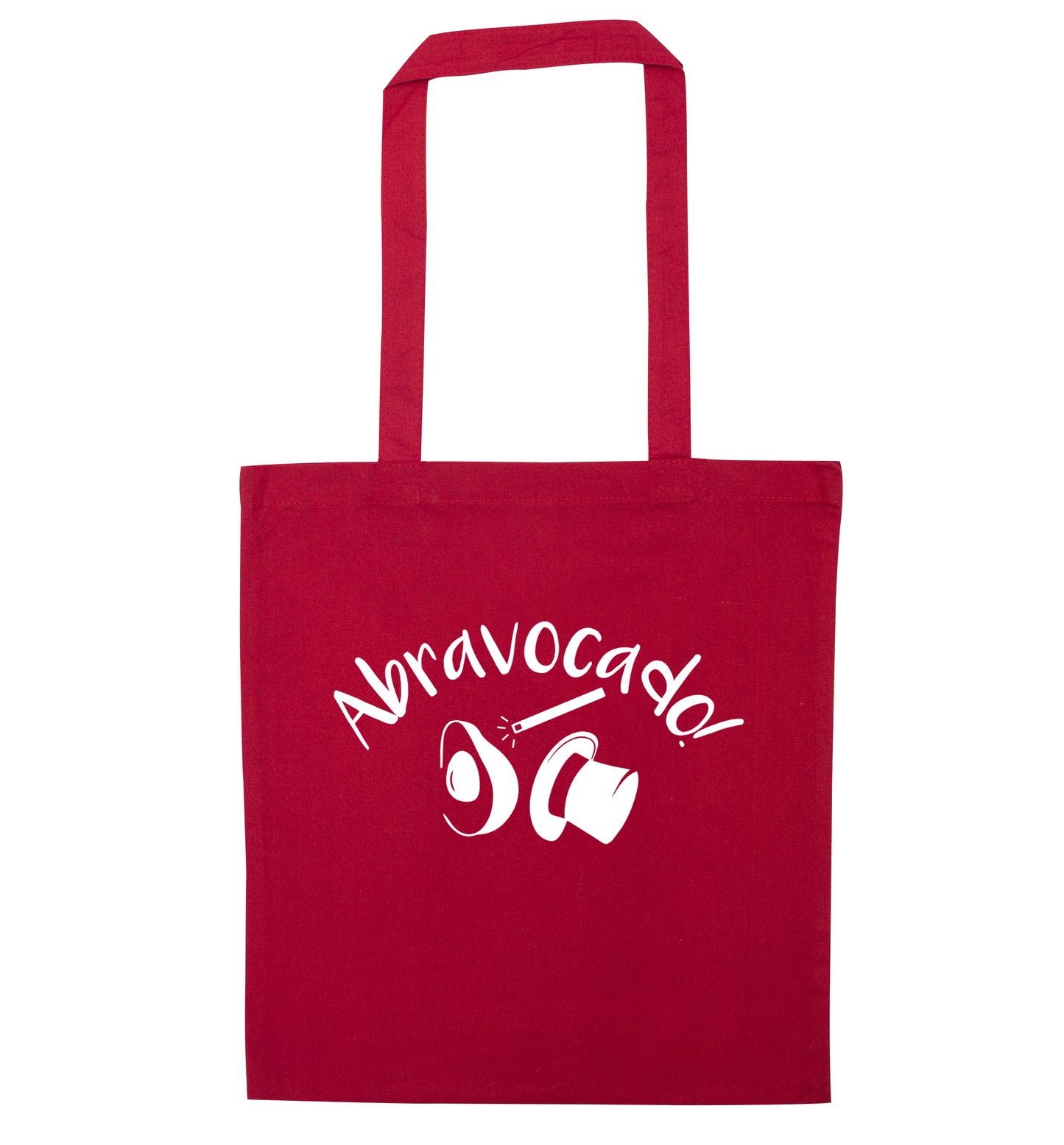 Abravocado red tote bag