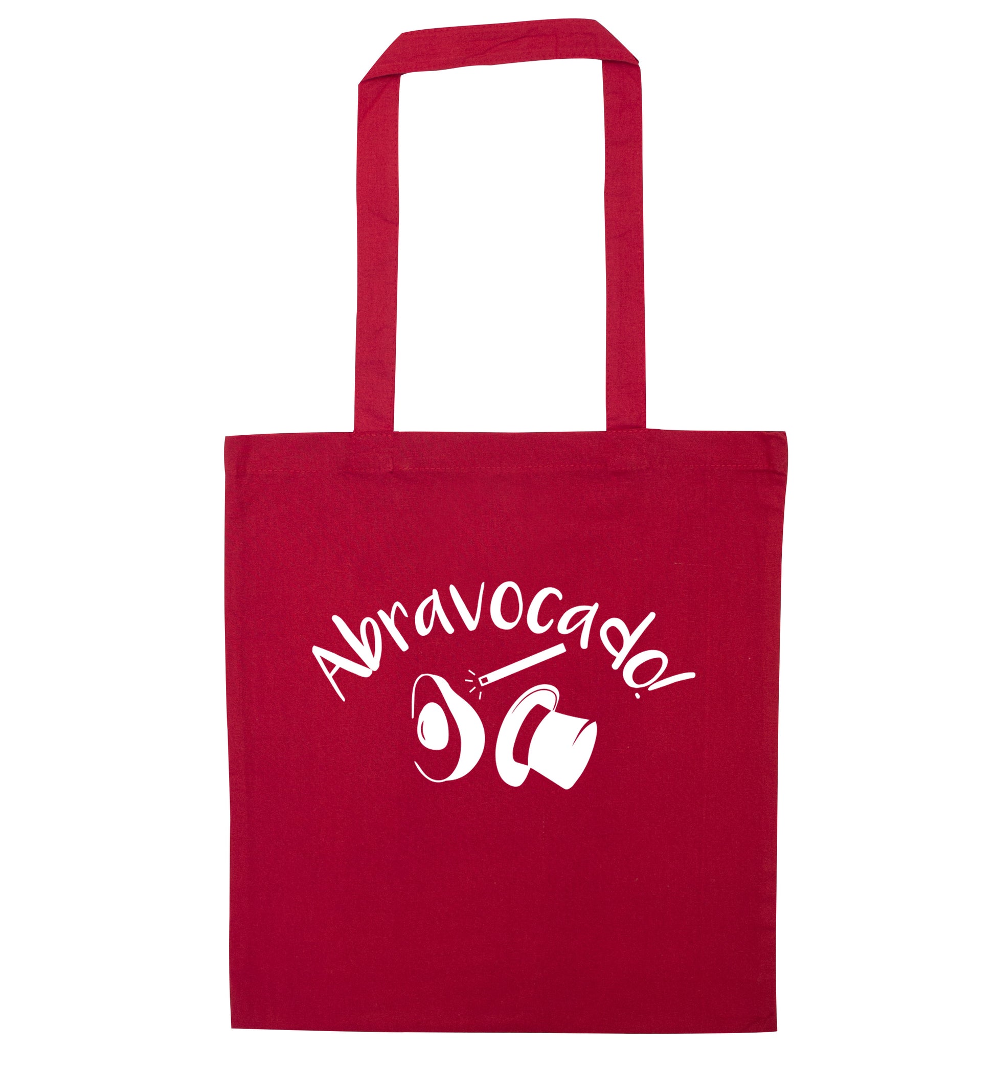 Abravocado red tote bag