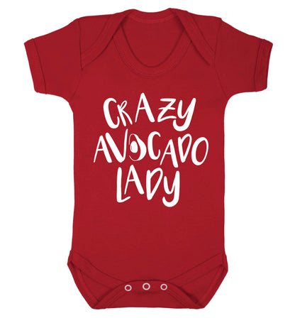 Crazy avocado lady Baby Vest red 18-24 months