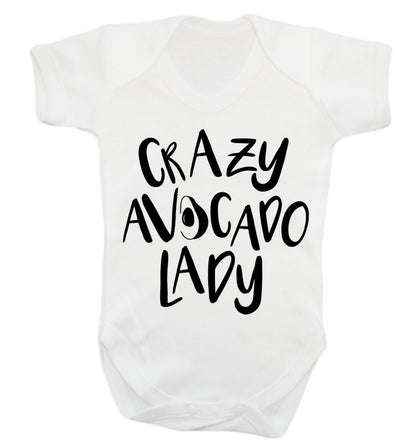 Crazy avocado lady Baby Vest white 18-24 months